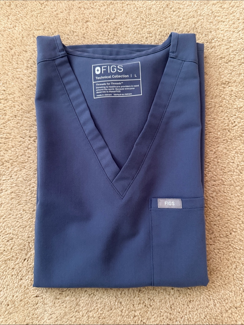 FIGS Space Navy Scrub top